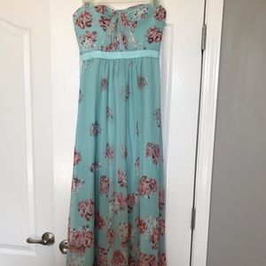 Strapless maxi dress